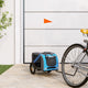 Vidaxl Dog Bike Trailer Oxford Tessuto e blu di ferro e grigio