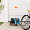 Vidaxl Bike Railer Oxford Fabric y Iron Blue and Grey