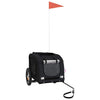 Vidaxl Dog Bike Trailer Tessuto Oxford e Iron Black