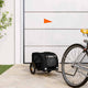 Vidaxl Dog Bike Trailer Tessuto Oxford e Iron Black