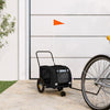 Vidaxl Remolque de bicicleta para perros Oxford Fabric and Iron Black