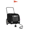 Vidaxl Dog Bike Trailer Tessuto Oxford e Iron Black