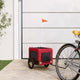 Vidaxl Dog Bike Trailer Oxford Tessuto e ferro rosso e nero