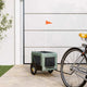 Vidaxl Dog Bike Trailer Oxford Tessuto e ferro grigio e nero