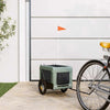 Vidaxl Bike Railer de bicicleta Oxford y hierro gris y negro