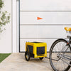 Vidaxl Dog Bike Trailer Oxford Tessuto e ferro giallo e nero