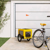 Vidaxl Bike Railer de bicicleta Oxford y hierro amarillo y negro