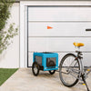 Vidaxl Dog Bike Trailer Oxford Tessuto e blu di ferro e nero