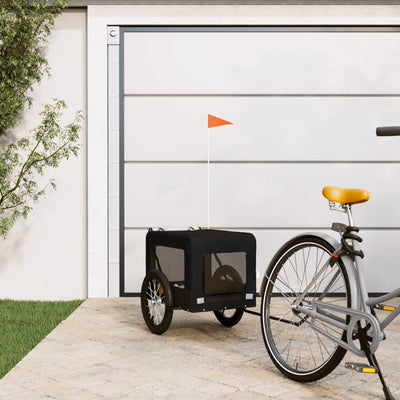 Vidaxl Bike Railer de bicicleta Oxford y hierro negro