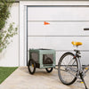 Vidaxl Bike Railer de bicicleta Oxford y hierro gris y negro