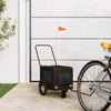 Vidaxl hondenfietstrailer oxford stof en ijzer zwart