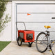 Vidaxl Dog Bike Trailer Oxford Tessuto e ferro arancione e nero