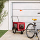Vidaxl Dog Bike Trailer Oxford Tessuto e ferro rosso e nero