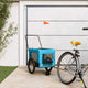 Vidaxl Dog Bike Trailer Oxford Tessuto e blu di ferro e nero