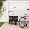 Vidaxl Bike Railer de bicicleta Oxford y hierro negro