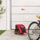 Vidaxl Remolque de bicicleta para perros Oxford Fabric and Iron Red