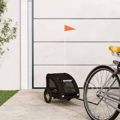 Vidaxl Bike Railer de bicicleta Oxford y hierro negro