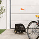 Vidaxl Dog Bike Trailer Tessuto Oxford e Iron Black