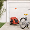 Vidaxl Dog Bike Trailer Tessuto Oxford e Orange di ferro