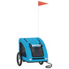 Vidaxl Dog Bike Trailer Oxford Tessuto e blu di ferro