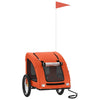 Vidaxl Remolque de bicicleta para perros Oxford Fabric and Iron Orange