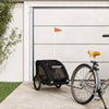 Vidaxl Dog Bike Trailer Tessuto Oxford e Iron Black