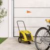Vidaxl Bicicleta de bicicleta de perros tela Oxford y hierro amarillo