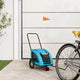 Vidaxl Dog Bike Trailer Oxford Tessuto e blu di ferro