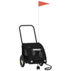 Vidaxl Bike Railer de bicicleta Oxford y hierro negro