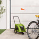 Vidaxl Remolque de bicicleta para perros Oxford Fabric and Iron Green