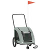 Vidaxl Bike Railer de bicicleta Oxford y hierro gris