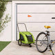 Vidaxl Remolque de bicicleta para perros Oxford Fabric and Iron Green