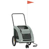 Vidaxl Bike Railer de bicicleta Oxford y hierro gris