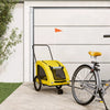 Vidaxl Bicicleta de bicicleta de perros tela Oxford y hierro amarillo