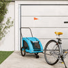 Vidaxl Bike Railer de bicicleta Oxford y azul de hierro
