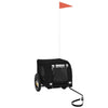 Vidaxl Dog Bike Trailer Oxford Tessuto e Iron Black