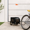 Vidaxl Dog Bike Trailer Oxford Tessuto e Iron Black