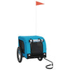 Vidaxl Bike Railer Oxford Fabric y Iron Blue and Black
