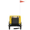 Vidaxl Dog Bike Trailer Oxford Tessuto e ferro giallo e nero