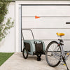 Vidaxl hondenfietstrailer oxford stof en ijzer grijs en zwart