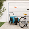 Vidaxl hondenfietstrailer oxford stof en ijzer blauw en zwart