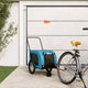 Vidaxl Dog Bike Trailer Oxford Tessuto e blu di ferro e nero