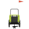 Vidaxl Bike Railer de bicicleta Oxford y hierro verde y negro