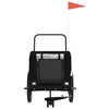 Vidaxl Dog Bike Trailer Oxford Tessuto e Iron Black
