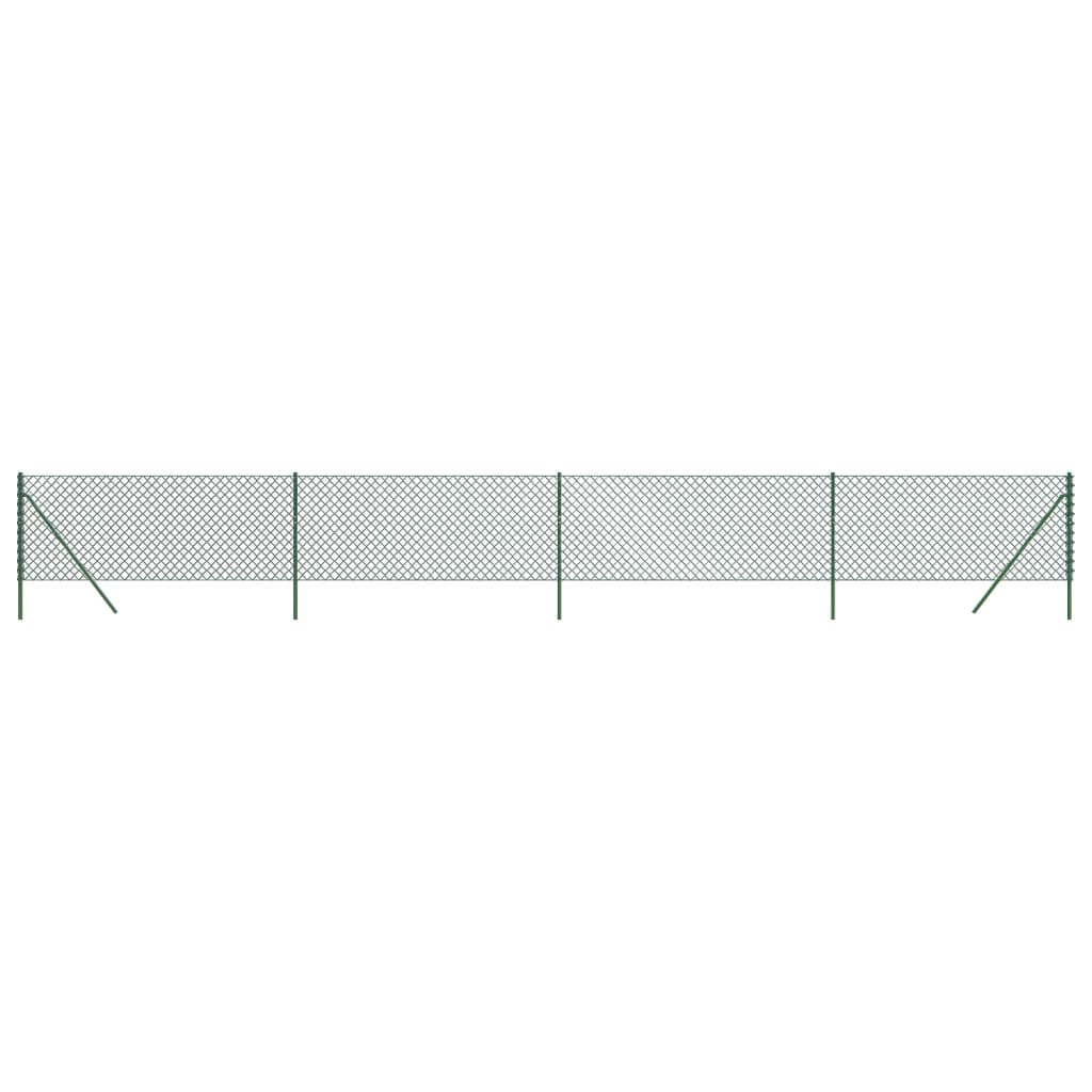 Valla de malla Vidaxl 0,8x10 m verde