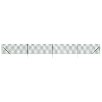 Vidaxl gaashek met grondankers 0,8x10 m groen