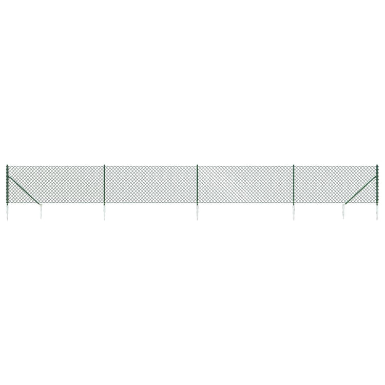 Vidaxl gaashek met grondankers 0,8x10 m groen