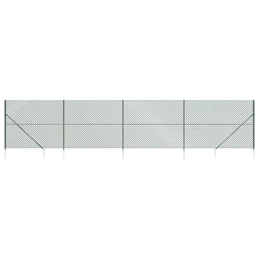 Vidaxl Gaashek con ancore di terra 1.4x10 m verde