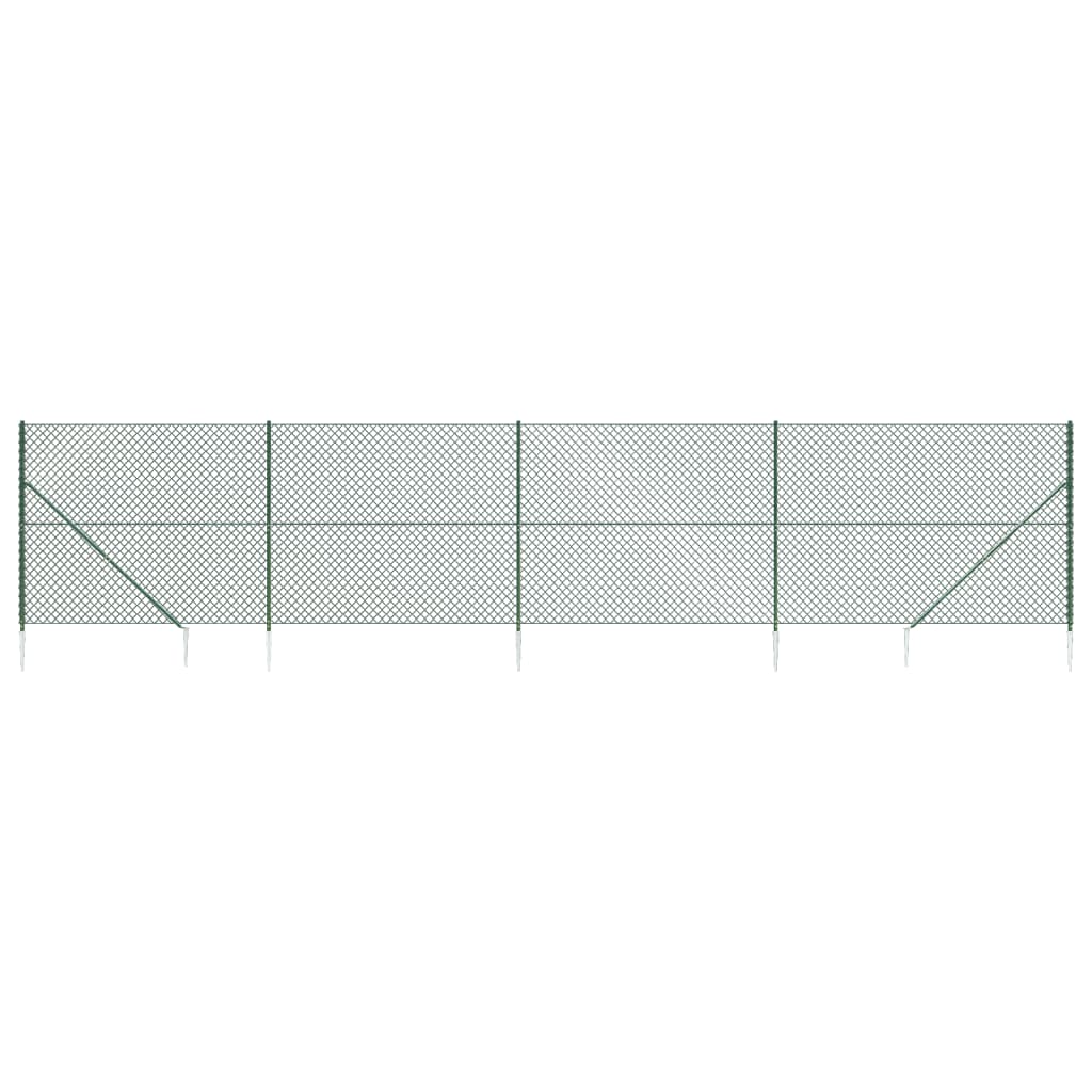 Vidaxl Gaashek con ancore a terra 2x10 m verde