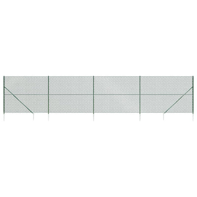 Vidaxl gaashek met grondankers 2x10 m groen